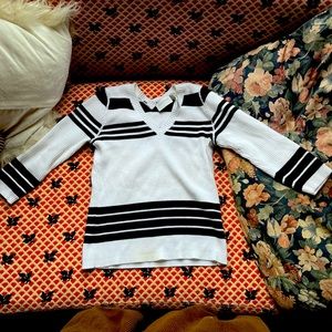 Black and white striped sweater